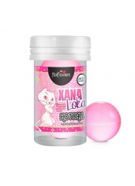 Лубрикант на силиконовой основе с эффектом вибрации Xana Loka Hot Ball (2 шарика по 3 гр.) - HotFlowers - купить с доставкой в Балашихе