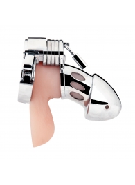 Клетка на пенис из металла Obedience Cock Cage - BlueLine - купить с доставкой в Балашихе