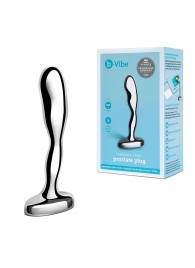 Стальной стимулятор простаты Stainless Steel Prostate Plug - 11,5 см. - b-Vibe - в Балашихе купить с доставкой