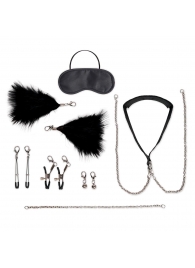 Большой эротический набор из 12 предметов Interchangeable Collar   Nipple Clips Set - Lux Fetish - купить с доставкой в Балашихе