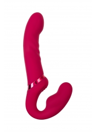 Малиновый безремневой страпон Lapis - 23 см. - Lovense - купить с доставкой в Балашихе