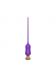 Фиолетовый тонкий стимулятор Nipple Vibrator - 23 см. - I-MOON - купить с доставкой в Балашихе