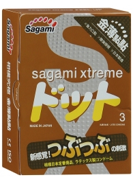 Презервативы Sagami Xtreme FEEL UP с точечной текстурой и линиями прилегания - 3 шт. - Sagami - купить с доставкой в Балашихе