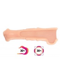 Телесная фантазийная насадка на член Cock Sleeve Size L - KOKOS - в Балашихе купить с доставкой