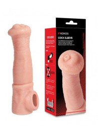 Телесная фантазийная насадка на член Cock Sleeve Size L - KOKOS - в Балашихе купить с доставкой