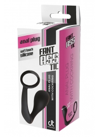 Черное эрекционное кольцо с анальной пробкой Anal Plug With Cockring - Dream Toys - в Балашихе купить с доставкой