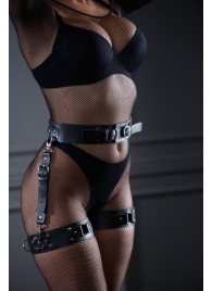Кожаный пояс с гартерами Sex Game - БДСМ Арсенал - купить с доставкой в Балашихе