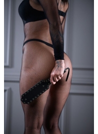 Кожаная шлепалка Sex Game с заклепками - 33 см. - БДСМ Арсенал - купить с доставкой в Балашихе