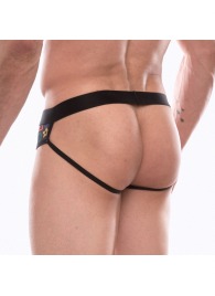 Темно-серые мужские трусы-джоки с принтом в виде цветных значков - Don Moris купить с доставкой