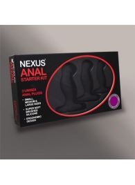 Набор из 3 массажеров простаты чёрного цвета NEXUS ANAL STARTER KIT - Nexus Range - в Балашихе купить с доставкой