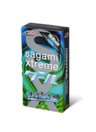 Презервативы Sagami Xtreme Mint с ароматом мяты - 10 шт. - Sagami - купить с доставкой в Балашихе