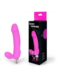 Розовый безремневой страпон Sexy Friend - 1137 - купить с доставкой в Балашихе