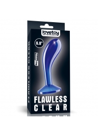 Синяя анальная втулка Flawless Clear Prostate Plug 6.0 - 15 см. - Lovetoy - в Балашихе купить с доставкой