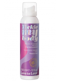 Массажная хрустящая пенка Tickle my body с ароматом маракуйи - 150 мл. - Love to Love - купить с доставкой в Балашихе