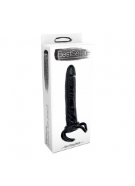 Чёрная насадка-фаллос для двойного проникновения INFLATABLE DILDO SLIM DONG  - 13,5 см. - Toyz4lovers - в Балашихе купить с доставкой