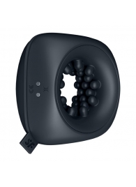 Черный мужской вибромассажер Ring Stroker - Satisfyer - в Балашихе купить с доставкой