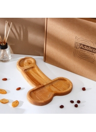 Деревянное блюдо для подачи в форме члена (32,5 х 20 х 1,7 см) - Сима-Ленд - купить с доставкой в Балашихе