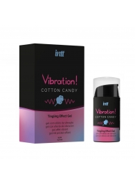 Жидкий вибратор Vibration Cotton Candy с ароматом сахарной ваты - 15 мл. - INTT - купить с доставкой в Балашихе