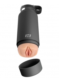Серый мастурбатор в виде бутылки F*ck Flask - Pipedream - в Балашихе купить с доставкой