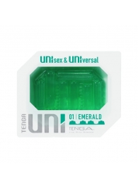 Зеленый мастурбатор-стимулятор Tenga Uni Emerald - Tenga - в Балашихе купить с доставкой