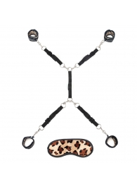 Леопардовая фиксация на матрас для рук и ног Classic Bedspreader - Lux Fetish - купить с доставкой в Балашихе