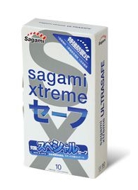 Презервативы Sagami Xtreme Ultrasafe с двойным количеством смазки - 10 шт. - Sagami - купить с доставкой в Балашихе