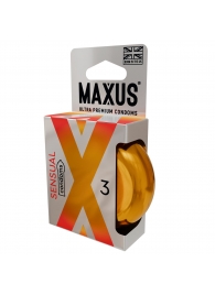 Презервативы анатомической формы Maxus Sensual - 3 шт. - Maxus - купить с доставкой в Балашихе
