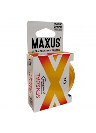 Презервативы анатомической формы Maxus Sensual - 3 шт. - Maxus - купить с доставкой в Балашихе
