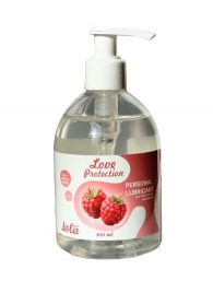 Лубрикант на водной основе Love Protection Raspberry с ароматом малины - 300 мл. - Lola Games - купить с доставкой в Балашихе
