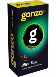 Прозрачные ультратонкие презервативы Ganzo Ultra thin - 15 шт. - Ganzo - купить с доставкой в Балашихе