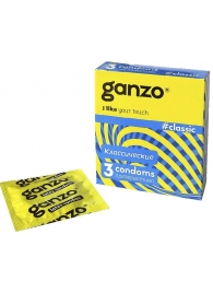 Классические презервативы с обильной смазкой Ganzo Classic - 3 шт. - Ganzo - купить с доставкой в Балашихе