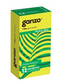 Ультратонкие презервативы Ganzo Ultra thin - 12 шт. - Ganzo - купить с доставкой в Балашихе