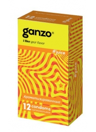 Ароматизированные презервативы Ganzo Juice - 12 шт. - Ganzo - купить с доставкой в Балашихе