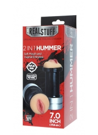 Двусторонний мастурбатор REALSTUFF 2 IN 1 HUMMER MOUTH   VAGINA - ротик и вагина - Dream Toys - в Балашихе купить с доставкой