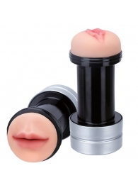 Двусторонний мастурбатор REALSTUFF 2 IN 1 HUMMER MOUTH   VAGINA - ротик и вагина - Dream Toys - в Балашихе купить с доставкой