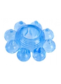 Голубая гелевая насадка-цветок - Toyfa Basic - в Балашихе купить с доставкой