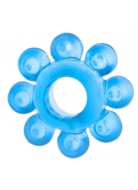 Голубая гелевая насадка-цветок - Toyfa Basic - в Балашихе купить с доставкой