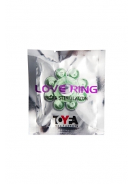 Зеленое эрекционное кольцо-цветок - Toyfa Basic - в Балашихе купить с доставкой