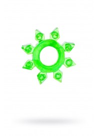 Зеленое эрекционное кольцо-звезда - Toyfa Basic - в Балашихе купить с доставкой