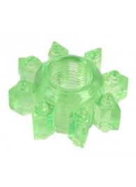 Зеленое эрекционное кольцо-звезда - Toyfa Basic - в Балашихе купить с доставкой