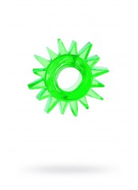Зеленое эрекционное кольцо-солнце - Toyfa Basic - в Балашихе купить с доставкой