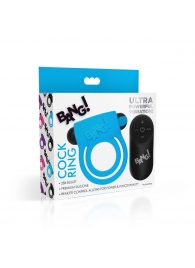 Голубое эрекционное виброкольцо 28X Remote Control Vibrating Cock Ring   Bullet - XR Brands - в Балашихе купить с доставкой
