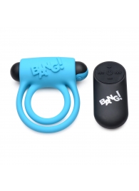 Голубое эрекционное виброкольцо 28X Remote Control Vibrating Cock Ring   Bullet - XR Brands - в Балашихе купить с доставкой