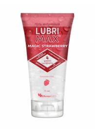 Интимный гель-смазка на водной основе Lubrimax Magic Strawberry - 75 мл. - ИнтелБИО - купить с доставкой в Балашихе