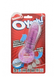 Фиолетовое эрекционное кольцо с вибрацией и пальчиком OYEAH PURPLE - Screaming O - в Балашихе купить с доставкой