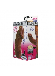 Коричневая насадка на пенис Wolftooth Sleeve - 13 см. - Baile - в Балашихе купить с доставкой