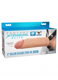 Полый страпон на ремнях 8’’ Hollow Silicone Strap-on - Pipedream - купить с доставкой в Балашихе