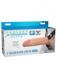 Полый страпон на ремнях 6’’ Hollow Silicone Strap-on - Pipedream - купить с доставкой в Балашихе
