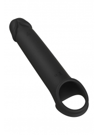 Черная насадка-удлинитель с вибрацией Vibrating Extender With Remote - Dream Toys - в Балашихе купить с доставкой