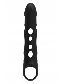 Черная насадка-удлинитель Vibrating Extender With Remote с вибрацией - Dream Toys - в Балашихе купить с доставкой